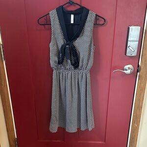 Xhilaration Black and White Patterned Dress